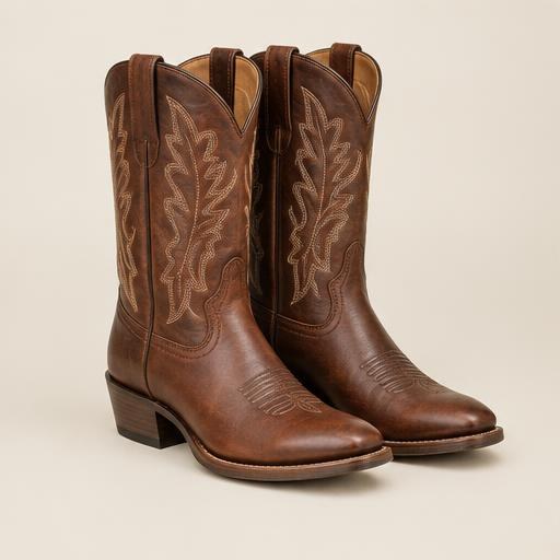 Western boots in store